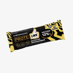 Протеиновый батончик Protelike со вкусом банана, без сахара 40 г